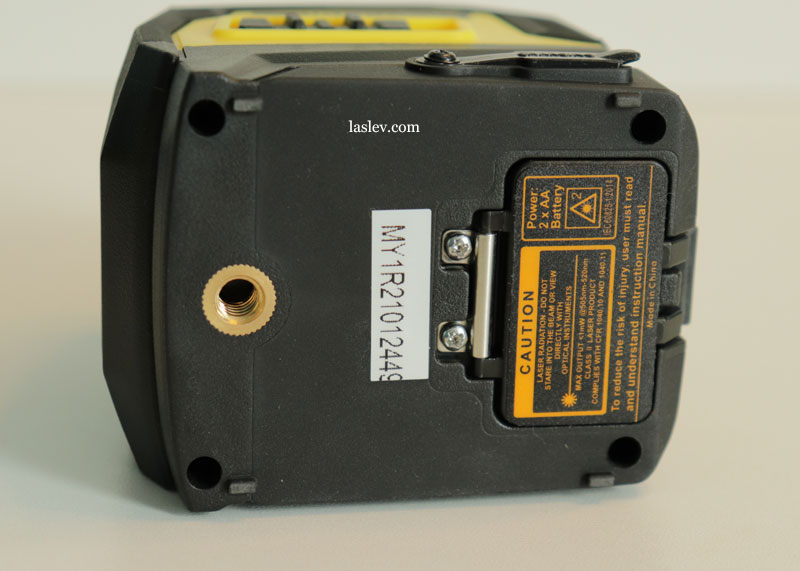 Tripod mount thread and non-removable battery cover for the Firecore F113XG (XR) laser level.