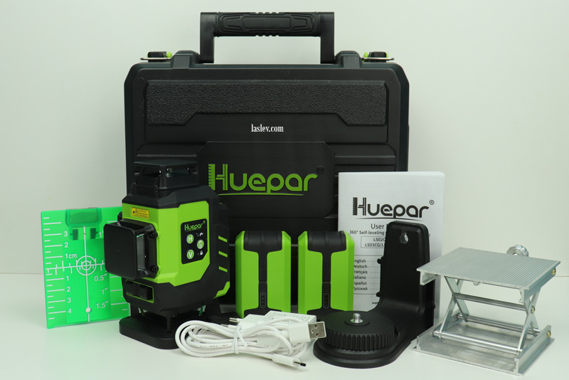 Huepar LS04CG Laser Level Package