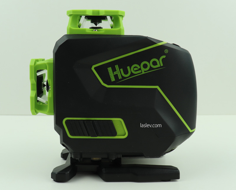 The toggle switch on and locks the compensator on the Huepar S04CG-L laser level.