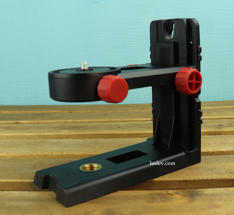 Magnetic universal mount from the FIRECORE F304T-XG laser level, which has a microlift with locking and swivel base, view 1.