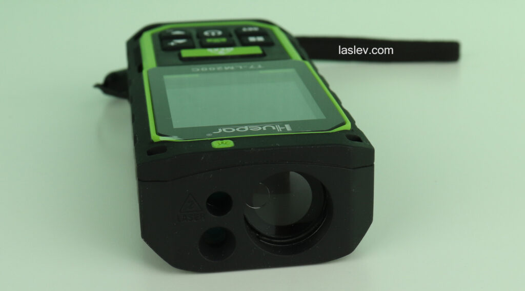 Receiver, laser and video camera in the Huepar T7-LM200C laser distance meter.