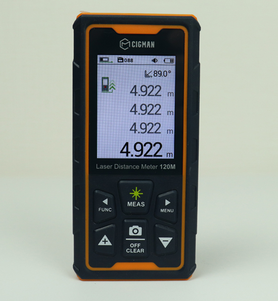 Checking the stability and accuracy of measurements CIGMAN CD-120G Laser Distance Measure